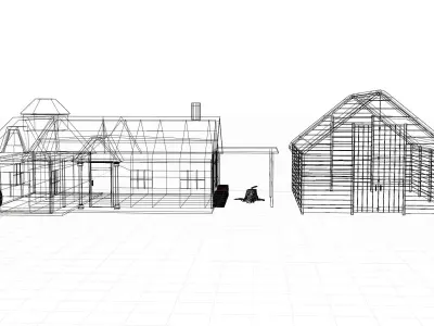 Old House Low-poly 3D model