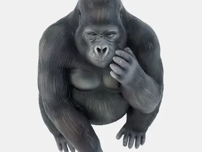 Figurine Gorilla 05 3D model