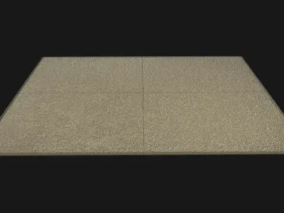 Carpet rectangle Low-poly 3D model