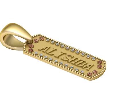 personalized name pendant 3D print model