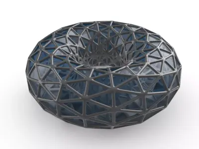 Triangulated Torus Exoskeleton Gemstone 3D print model