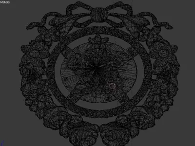 Classic decor ornament v-3D model 25 3D model