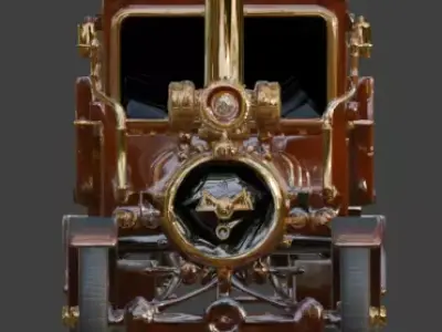 Steampunk Heavy Industrial Cargo Truck 3D Model Low-poly 3D model