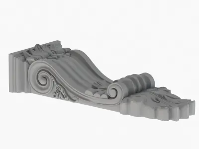 Scroll Corbel 20 3D model