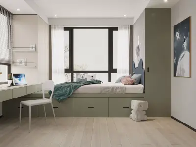 room Modern tatami boy 3D model