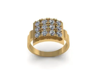 fasion ring for daimonds 3D print model