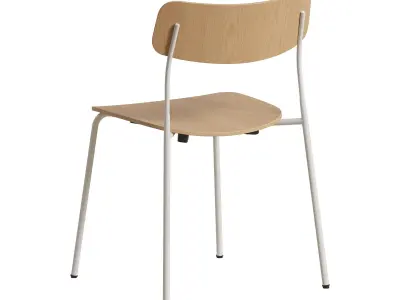 Ella Chair Four Leg base Laminate By Martela 3D model