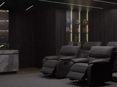 Luxury Small Cinema 3D model