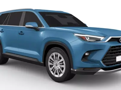 Toyota Grand Highlander 2024 Low-poly 3D model