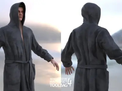 Mens and Womens Bathrobes - Modular - Rigged 3D Model Collection