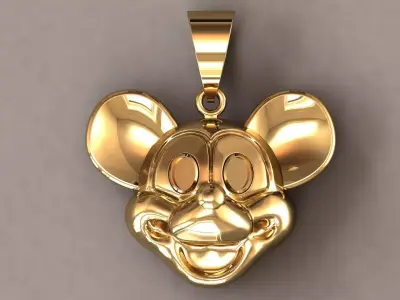 Mickey Mouse Pendant 3D Print 3D print model