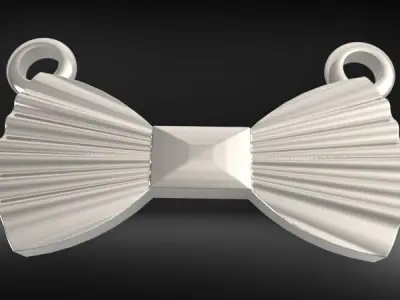 Bow pendant 3D print model