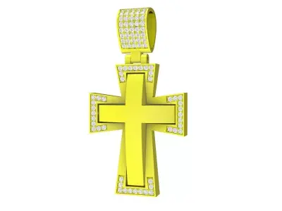7913 luxury diamond cross pendant 3D print model