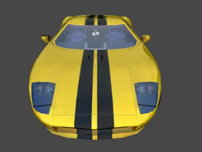 Sports Car GTO Low-poly 3D model