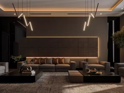 Modern Living Room 3D model