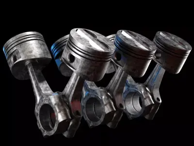 Engine piston 3D model