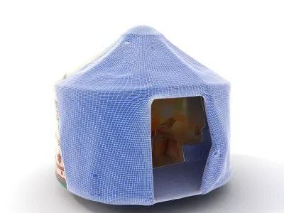 Embroidered Yurt model pack Low-poly 3D model