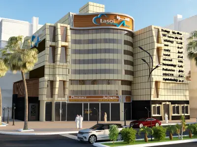 hospital building where hotel is located 3D model