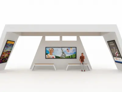 BUS STATION 6 3D model