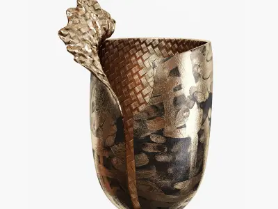 Decorative vases set 02 3D model