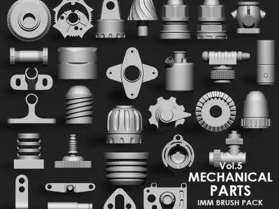 Mechanical Parts IMM Brush Pack 30 in One Vol 5 3D model