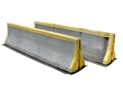 street barrier scan - low poly Free low-poly 3D model