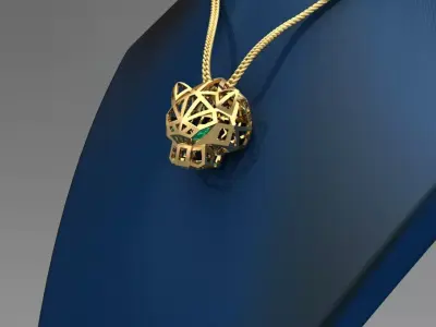 Panther pendant 3D print model 3D print model