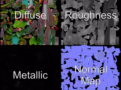 Spiked Alien Creature model pack Low-poly 3D model