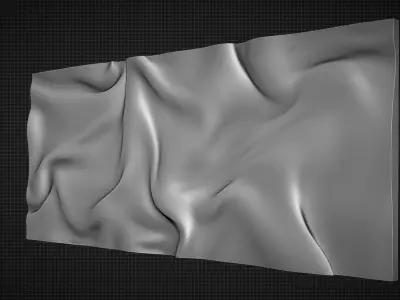 Drapery Wall Art Panel  for cnc carving 3D print model