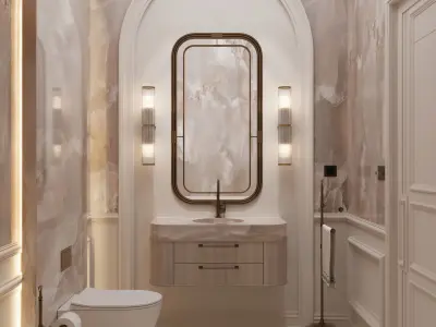 Neoclassic bathroom 3D model