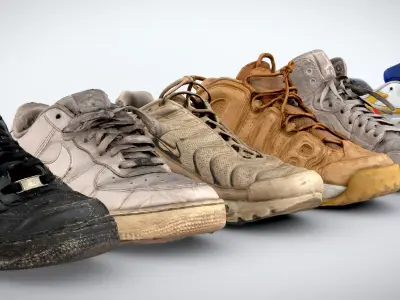 Nike Shoes Bundle Low-poly 3D model