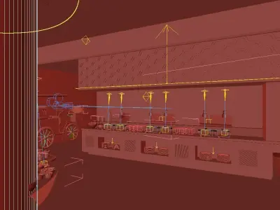 Hotel Restaurant 3D model