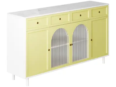 Contemporary Wooden Sideboard Credenza 3D model