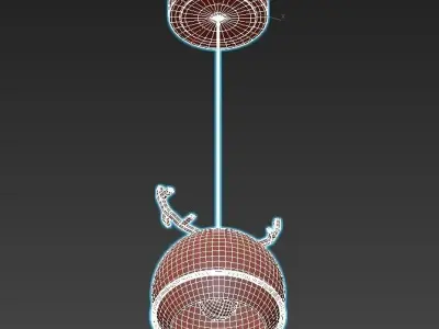 wendy gold and pendant light 3D model