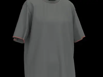 Female tshirt 3D model