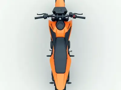 Supermoto bike Low-poly 3D model