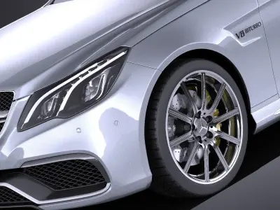 Mercedes-Benz E63 AMG Coupe 2015 VRAY 3D model