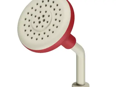 Elegant Plastic ShowerHead 3D model