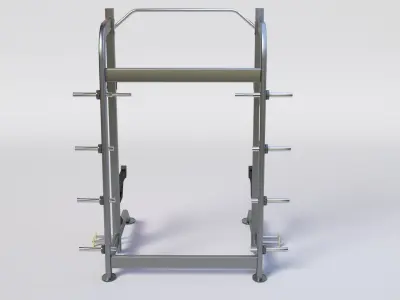 HALF RACK WITH PLATE HOLDERS Low-poly 3D model