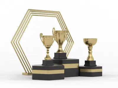 Trophy Cup Collection 3D model