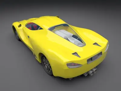 Custom Car 3 Low-poly 3D model