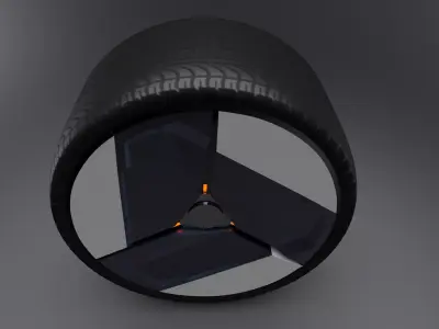 Concept Car Rim 3D Model Low-poly 3D model