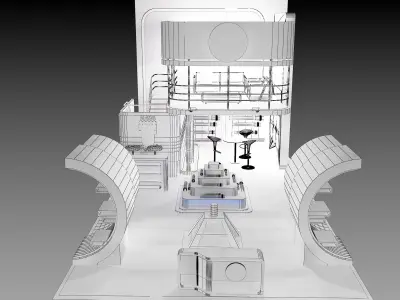 Booth Exhibition Stand a389a 3D model