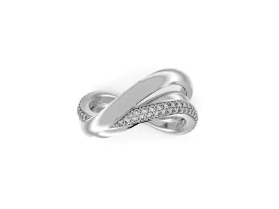 3 rings wedding ring - Jewelry 3D - AN-615 3D print model