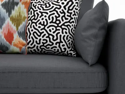  MODERN SOFA WITH PILLOWS 3D model