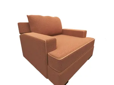armchair sofa with armrests 3D model