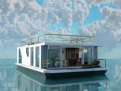 Houseboat - Blender Scene  3D model