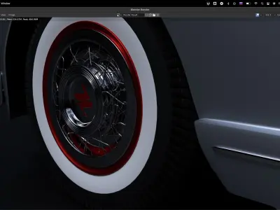 Silver Vintage Car  Low-poly 3D model
