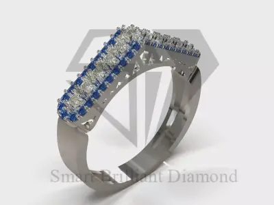 woman printable luxury ring model jr00335 3D print model