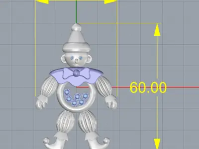 Chopard clown Pendant 3D print model